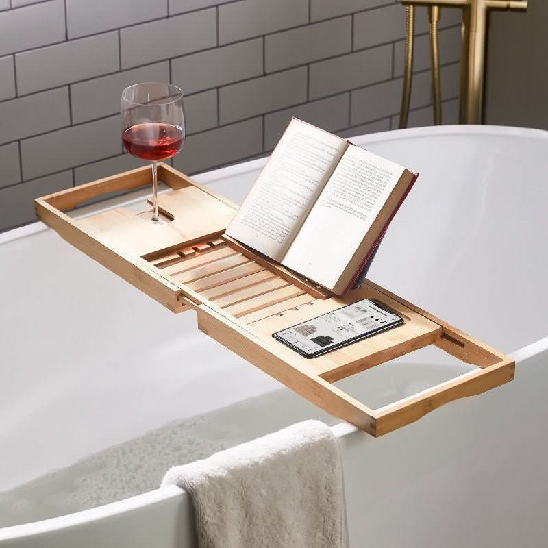 Solavera | Elegant Sustainable Bamboo Bathtub Relaxation Tray 0