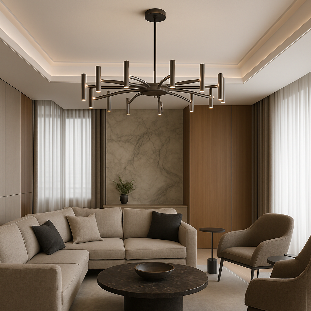 Solithra | Modern 12-Light Contemporary Minimalist Chandelier 2