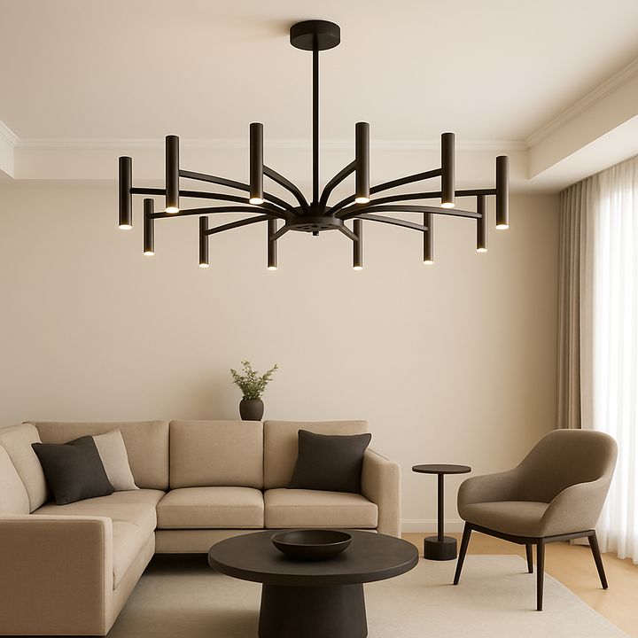 Solithra | Modern 12-Light Contemporary Minimalist Chandelier 3