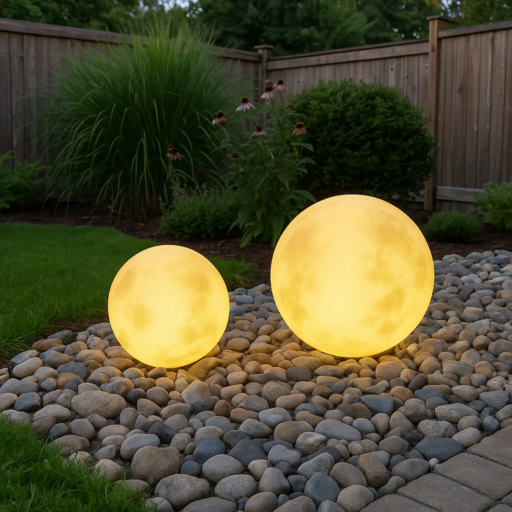 Solvyn | Spherical Solar Outdoor Moon Lamp for Stylish Gardens 0