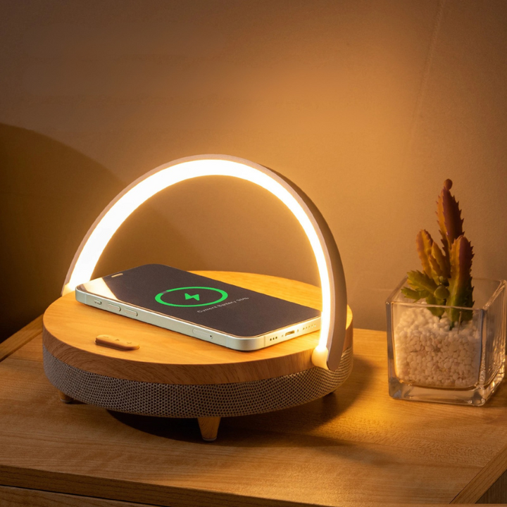 SonoGlow | Modern Multifunctional Table Lamp with Wireless Charger & Speaker 0