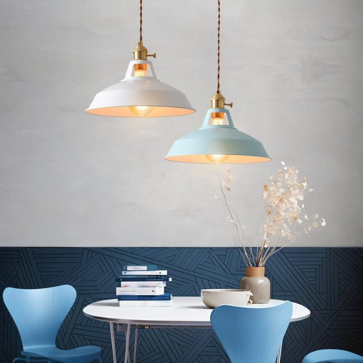 SpectrumGlow | Vibrant Retro Cone-Shaped Hanging Lamp Fixture 0