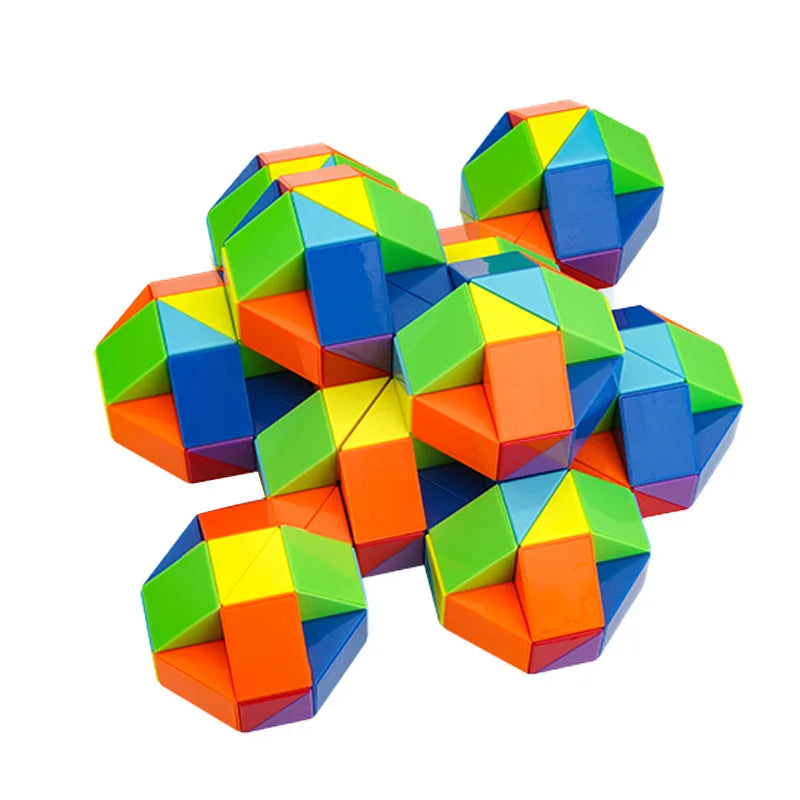 Speelgoed Snake Cube Kleurrijk Puzzelspel Niet-giftig Kunststof 5