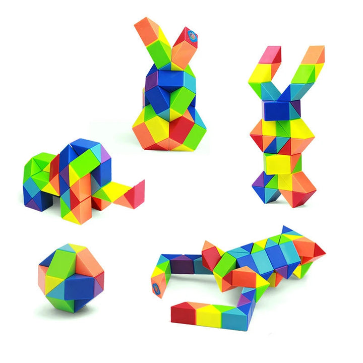 Speelgoed Snake Cube Kleurrijk Puzzelspel Niet-giftig Kunststof 6