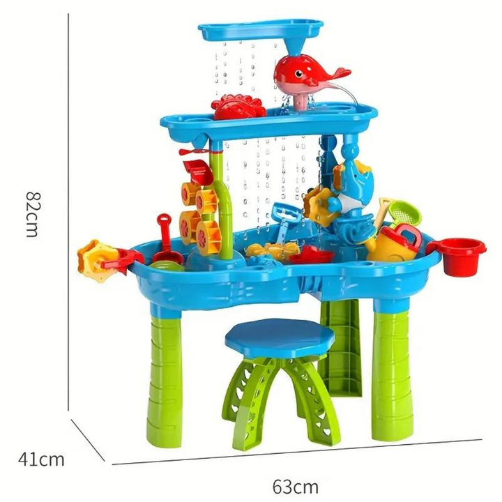 Speeltafel Kinderen 3-in-1 Zand en Water Kunststof Voor Buiten Leeftijd 3 Jaar 4