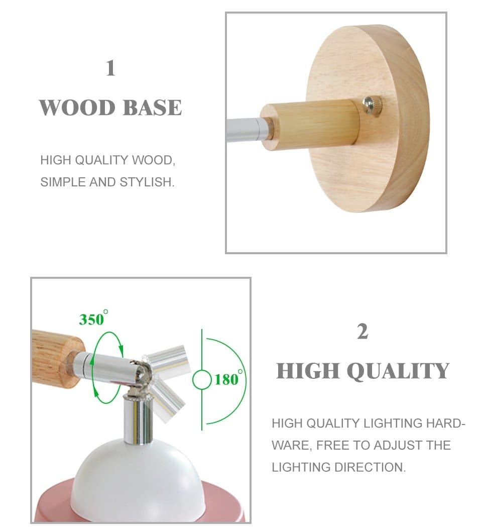 SpinGlow – Rotating Wall Lamp with Toggle Chain 5