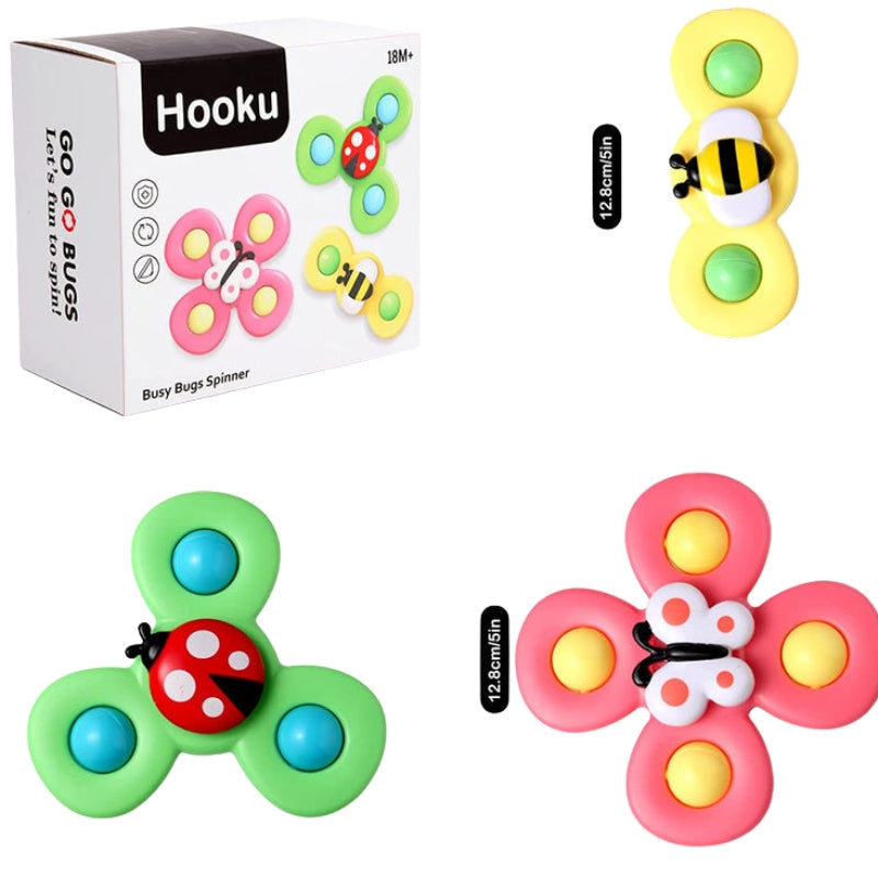 SpinSplash – Interactive bath wall toy with rotating suction elements 1