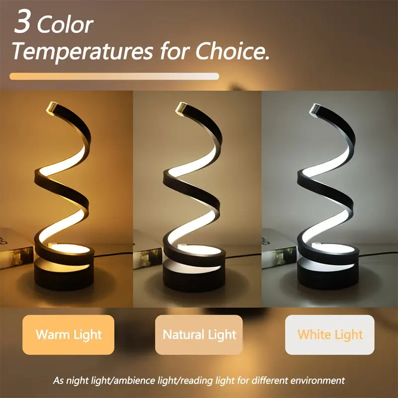 SpiralGlow - Elegant LED Lamp with Dimming Function 3