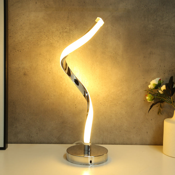 SpiralGlow – LED Desk Lamp with Spiral Design for Bedroom 0