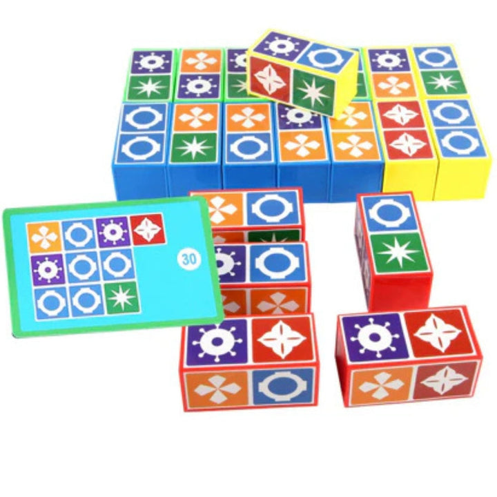 StackLogic – Fun pattern puzzle game with stackable cubes for all ages 0