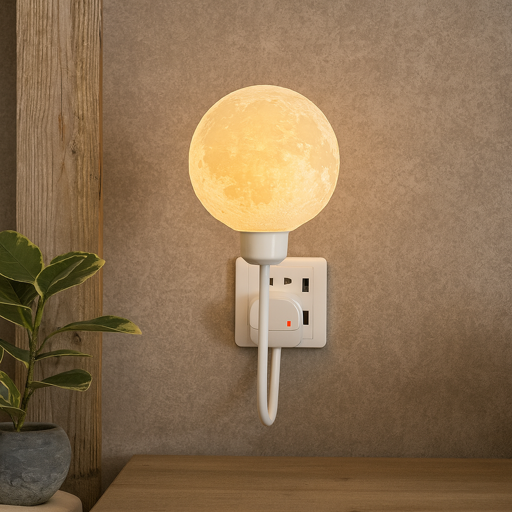 StoneGlow | Plug-in Moon Wall Lamp for Nostalgic Interior 0