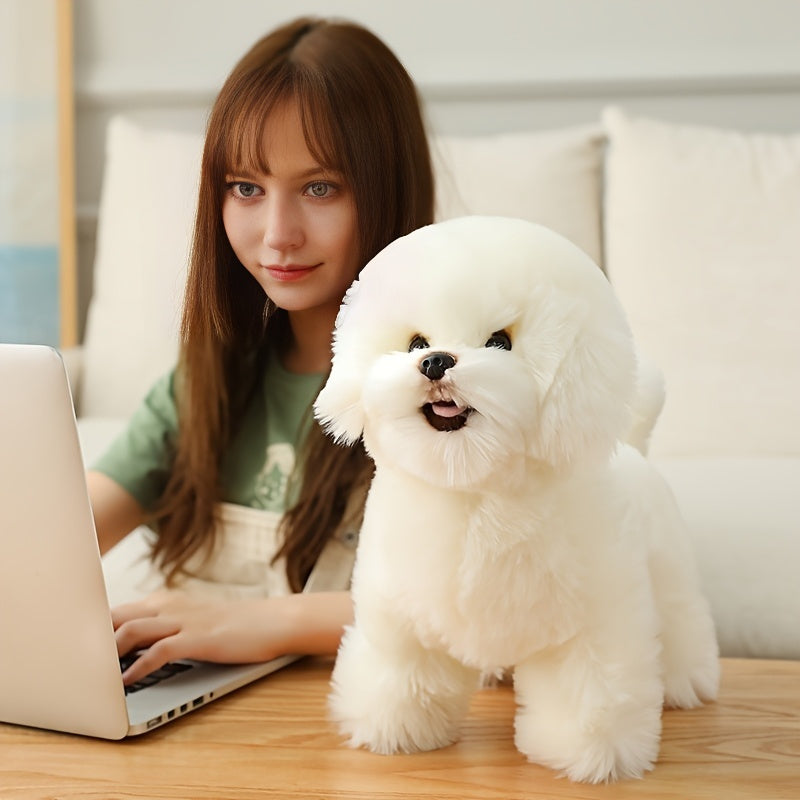 Stuffed Animal Plush Dog Toy Soft Polyester Cuddly Companion for Kids 0