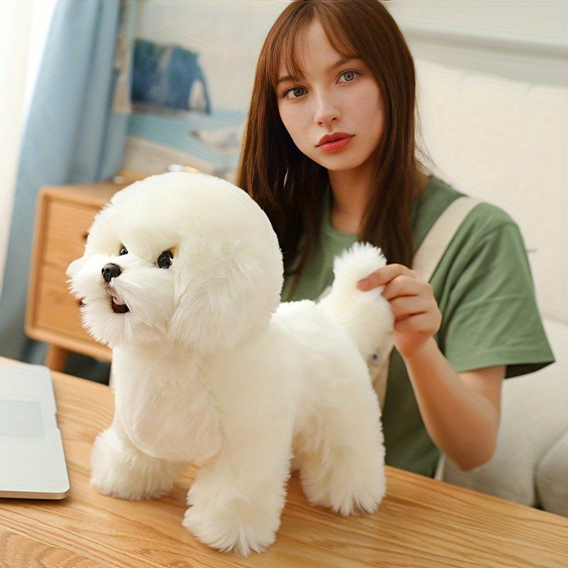 Stuffed Animal Plush Dog Toy Soft Polyester Cuddly Companion for Kids 2