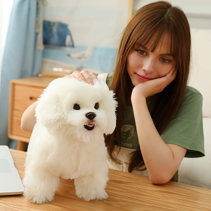 Stuffed Animal Plush Dog Toy Soft Polyester Cuddly Companion for Kids 4