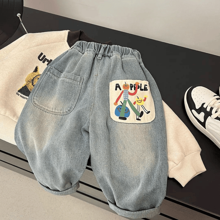 StyleStride™ – Cool Printed Jeans – Kids' Jeans 0