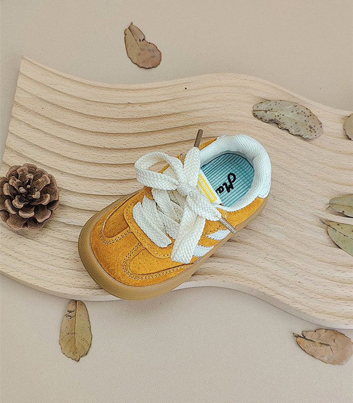 Stylish Kids Sneakers for Toddlers - Comfortable Laced Footwear in Yellow, Pink, and Green 5