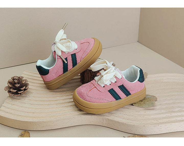 Stylish Kids Sneakers for Toddlers - Comfortable Laced Footwear in Yellow, Pink, and Green 6