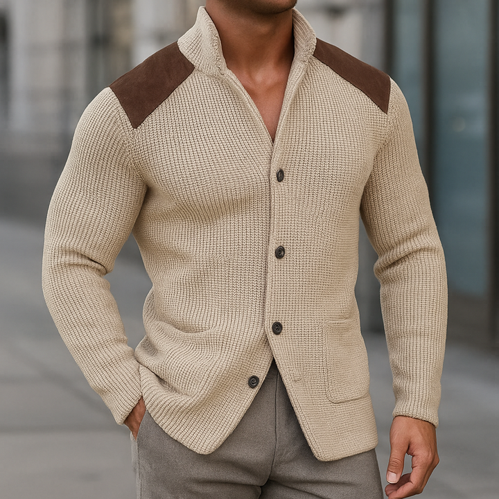 Stylish Knit Blazer | Textured Design with Suede Accents – Modern Fit for Effortless Elegance 6