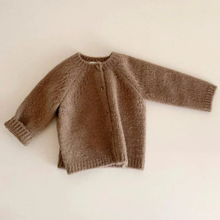Stylish Knitted Kids Vest for Toddlers – Warm Cotton Cardigan in White, Brown, Pink, Sizes 0-4 Years 3
