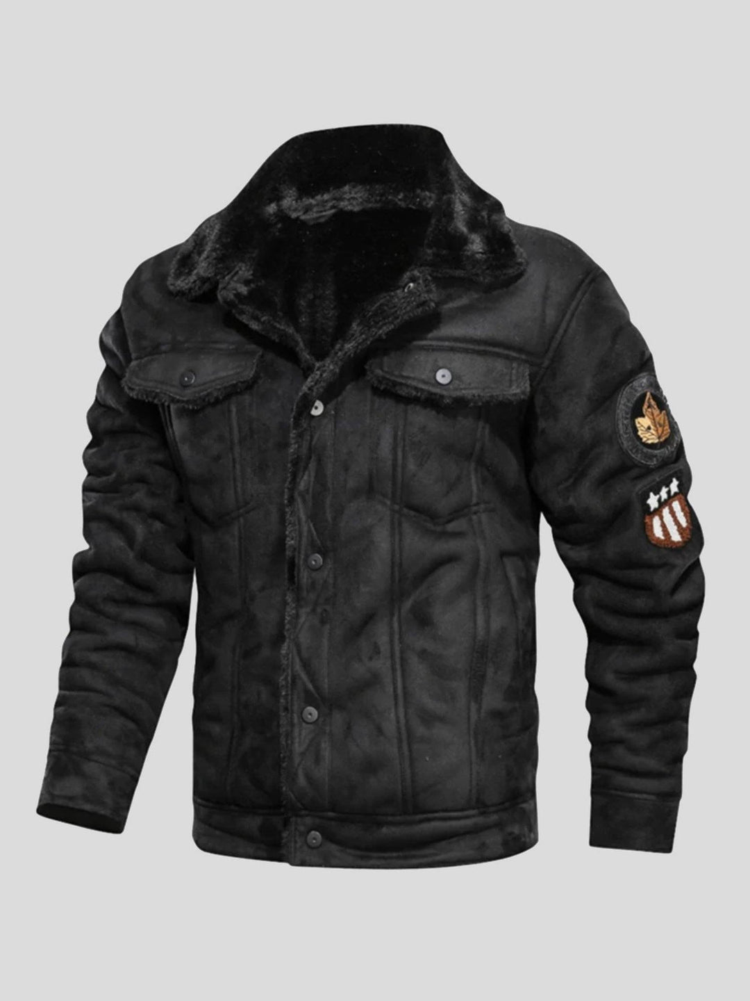 Stylish Men's Leather Coat with Classic Motorcycle Design – Durable and Comfortable for Outdoor Activities 0