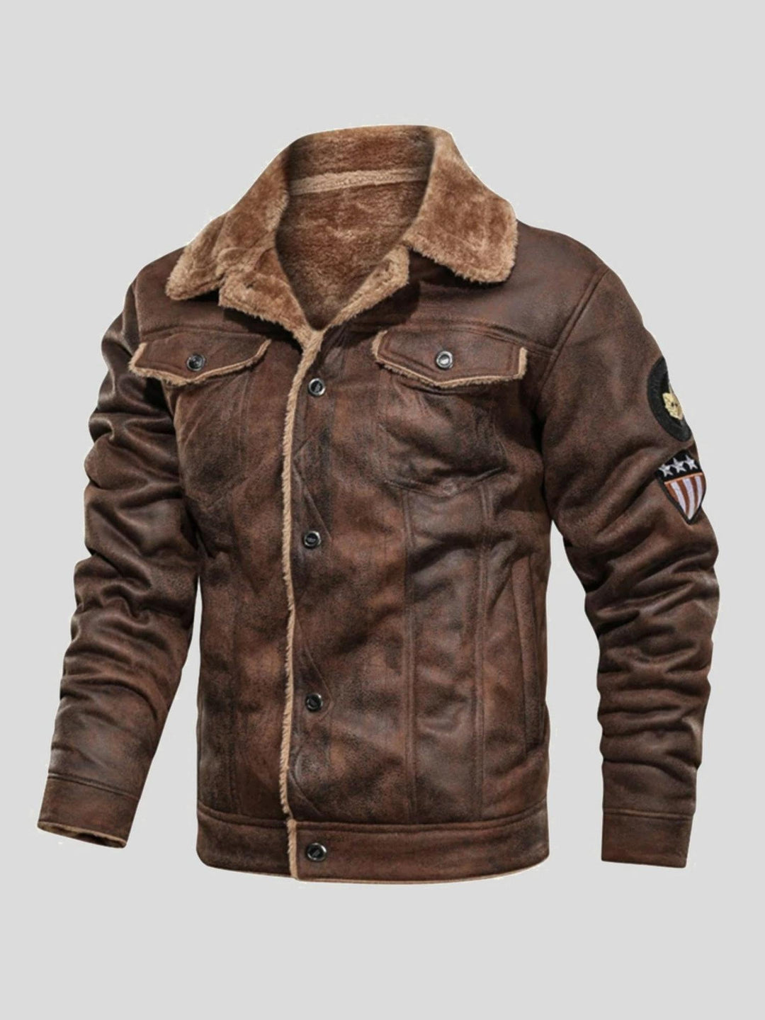 Stylish Men's Leather Coat with Classic Motorcycle Design – Durable and Comfortable for Outdoor Activities 1