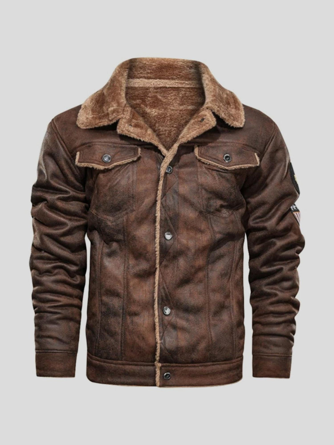 Stylish Men's Leather Coat with Classic Motorcycle Design – Durable and Comfortable for Outdoor Activities 4