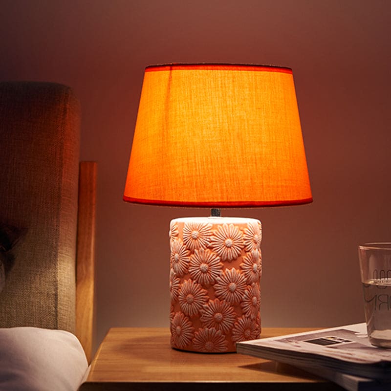 SunBloom – Orange Tapered Table Lamp 0