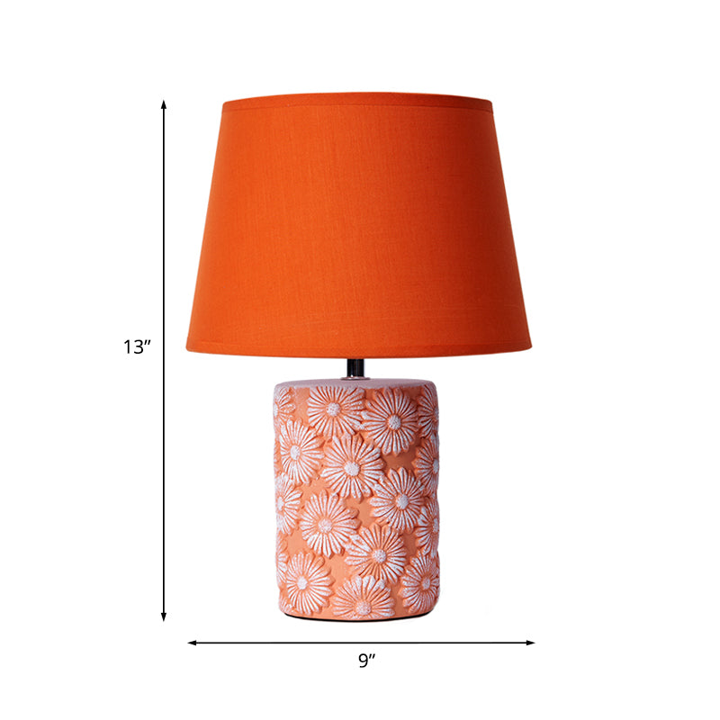 SunBloom – Orange Tapered Table Lamp 1