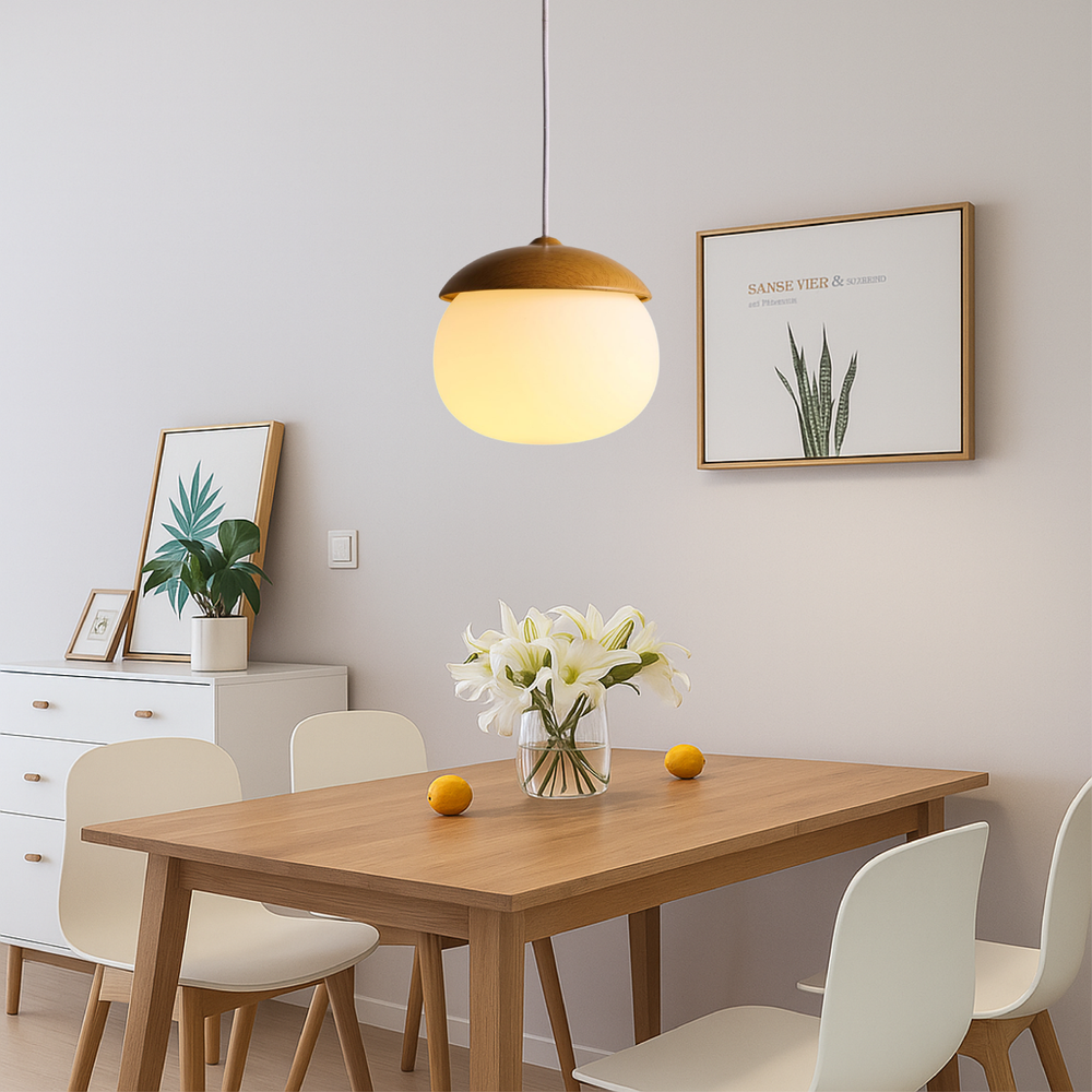 Sylura | Vintage Scandinavian Wooden Pendant Light 1