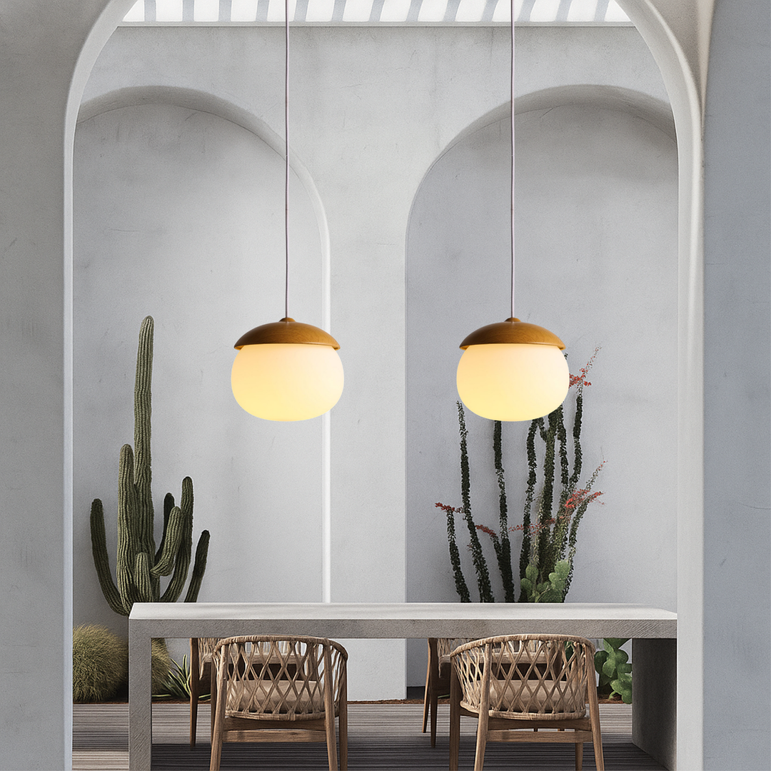 Sylura | Vintage Scandinavian Wooden Pendant Light 3