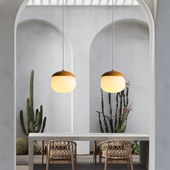 Sylura | Vintage Scandinavian Wooden Pendant Light 3