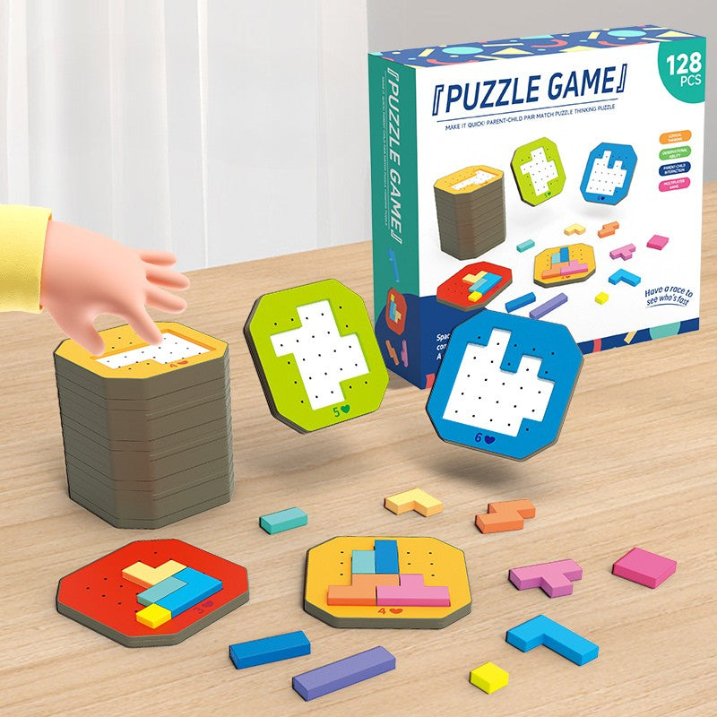 Tangram Puzzelset - Educatieve Houten Puzzel voor Creativiteit en Logisch Denken, Geschikt voor Kinderen vanaf 3 Jaar 7