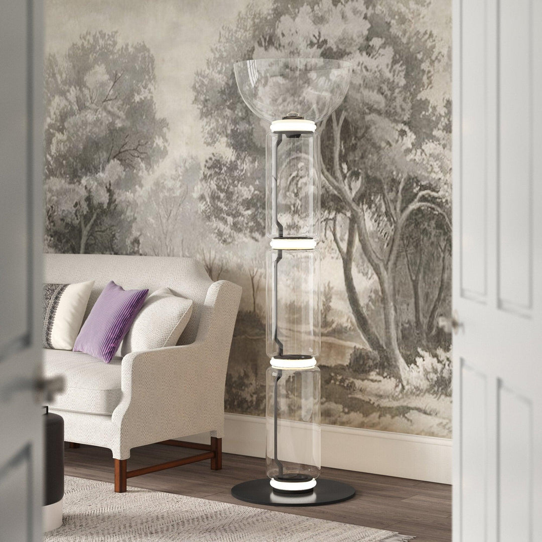 Teyylino Cylindrical Glass Floor Lamp 3