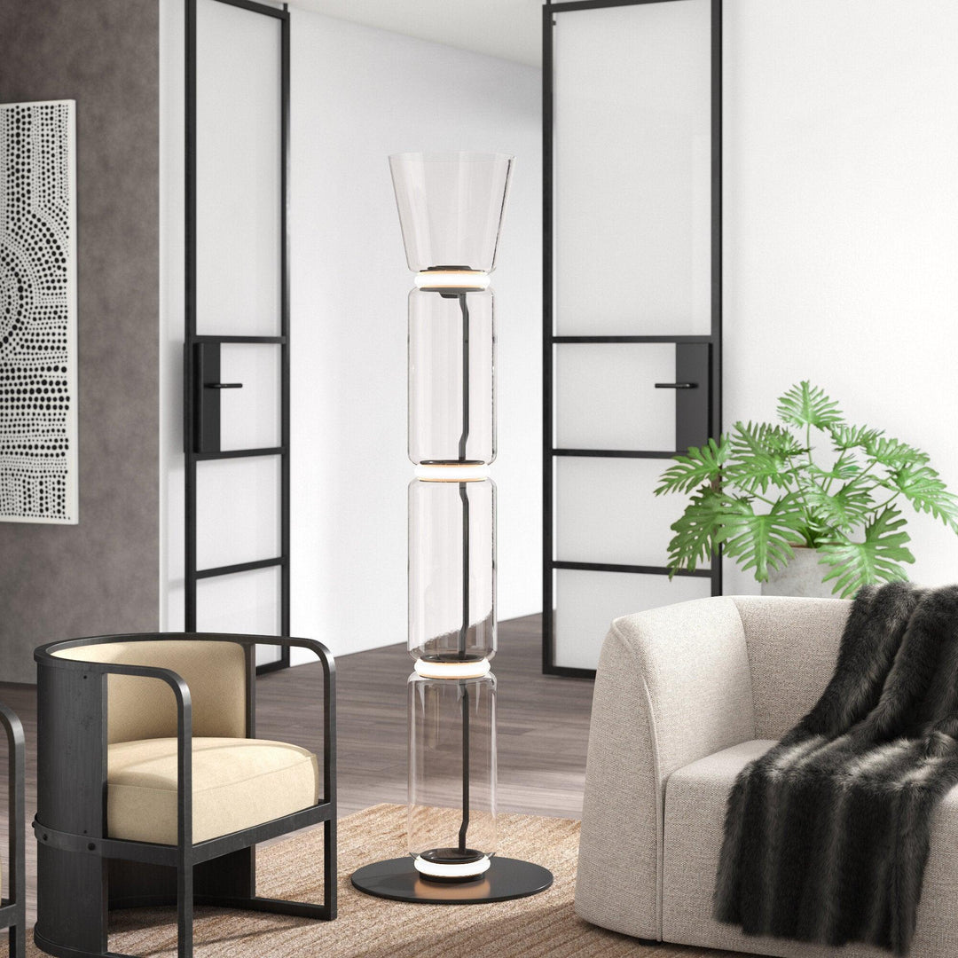 Teyylino Cylindrical Glass Floor Lamp 4