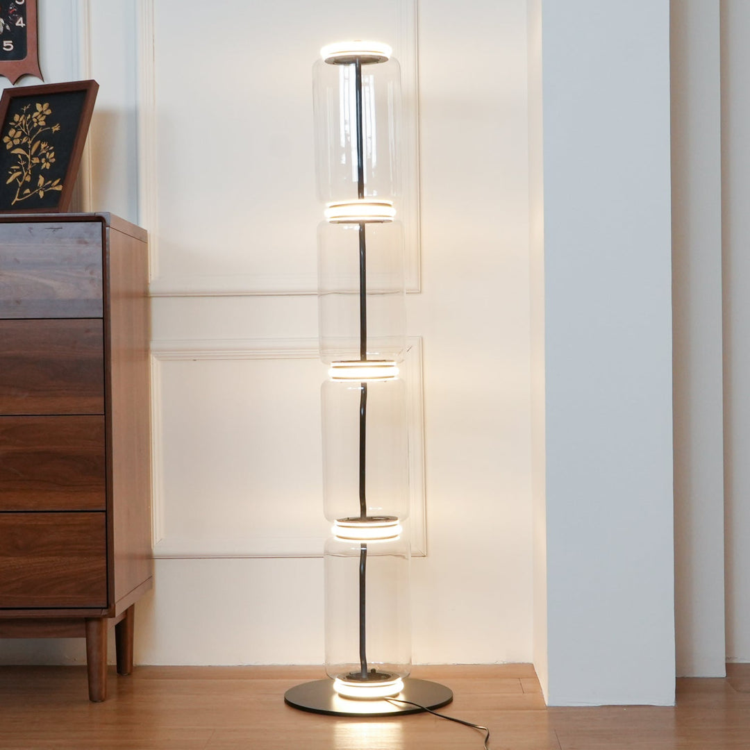 Teyylino Cylindrical Glass Floor Lamp 5
