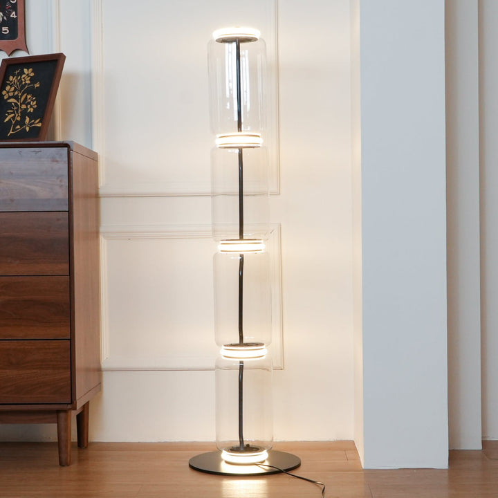 Teyylino Cylindrical Glass Floor Lamp 5