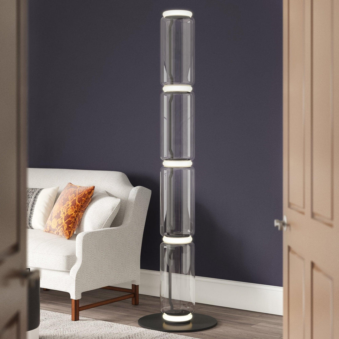 Teyylino Cylindrical Glass Floor Lamp 8