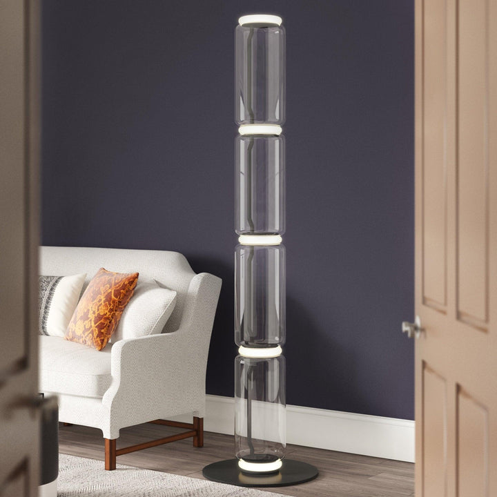 Teyylino Cylindrical Glass Floor Lamp 8
