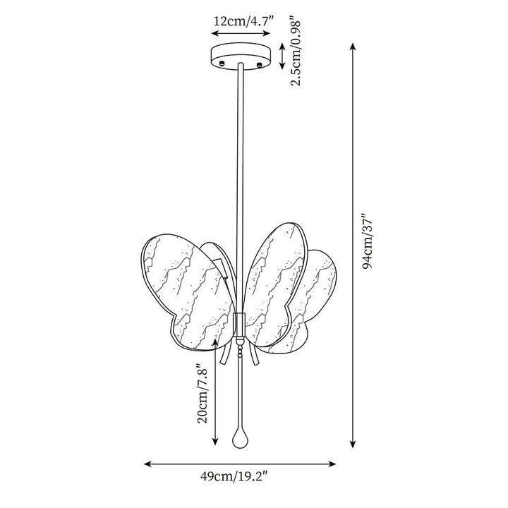 Tiffany Butterfly Shape Pendant Lamp 6