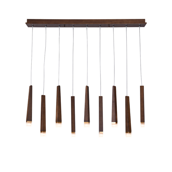 TimberGlow | Modern Elegant Wooden Dining Room Chandelier Light 11