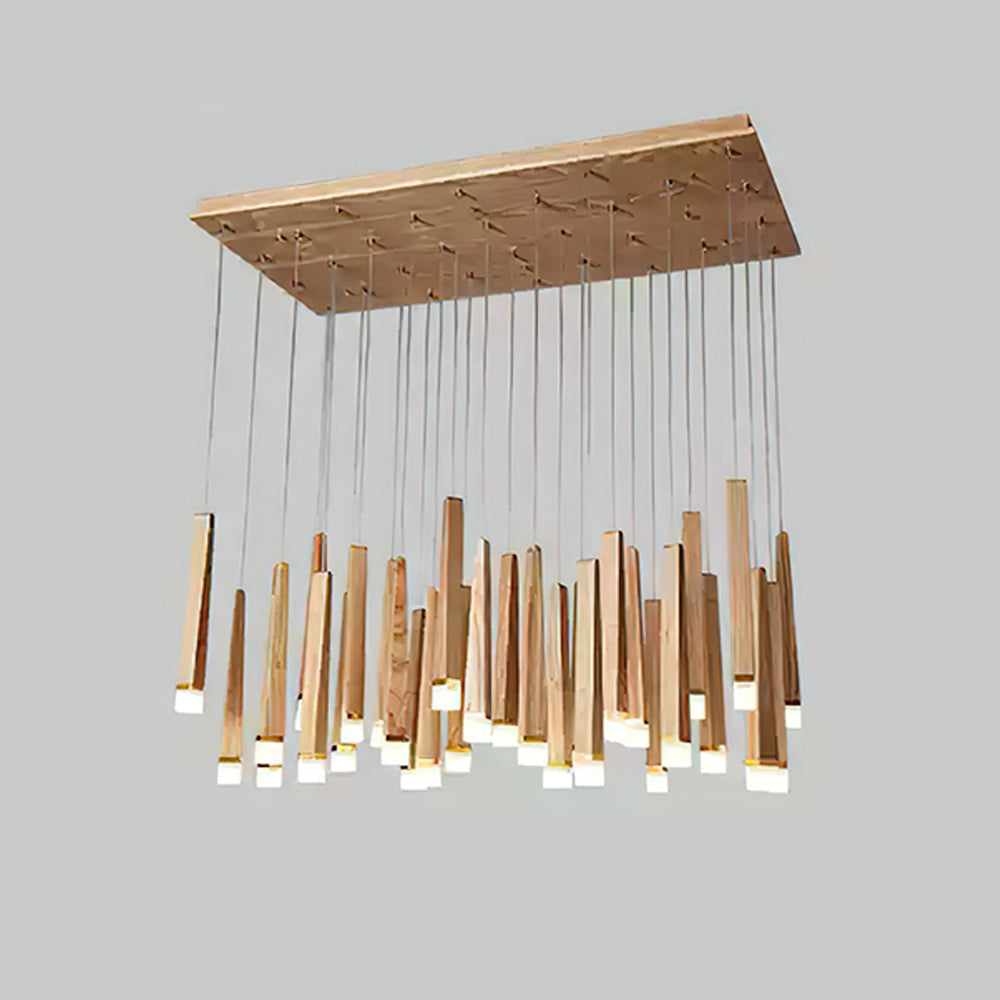TimberGlow | Modern Elegant Wooden Dining Room Chandelier Light 19