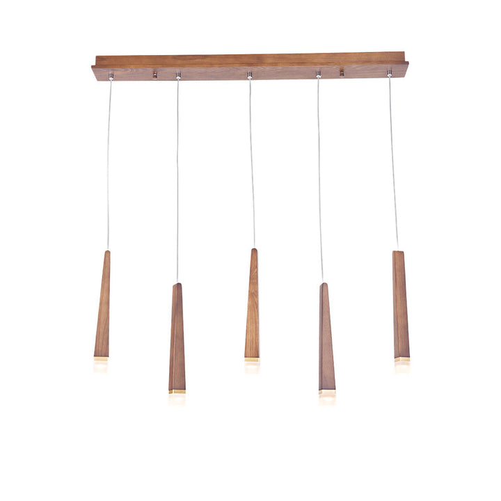 TimberGlow | Modern Elegant Wooden Dining Room Chandelier Light 23