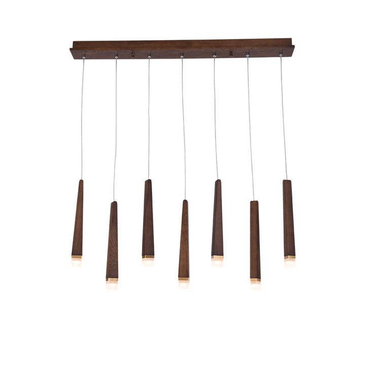 TimberGlow | Modern Elegant Wooden Dining Room Chandelier Light 32