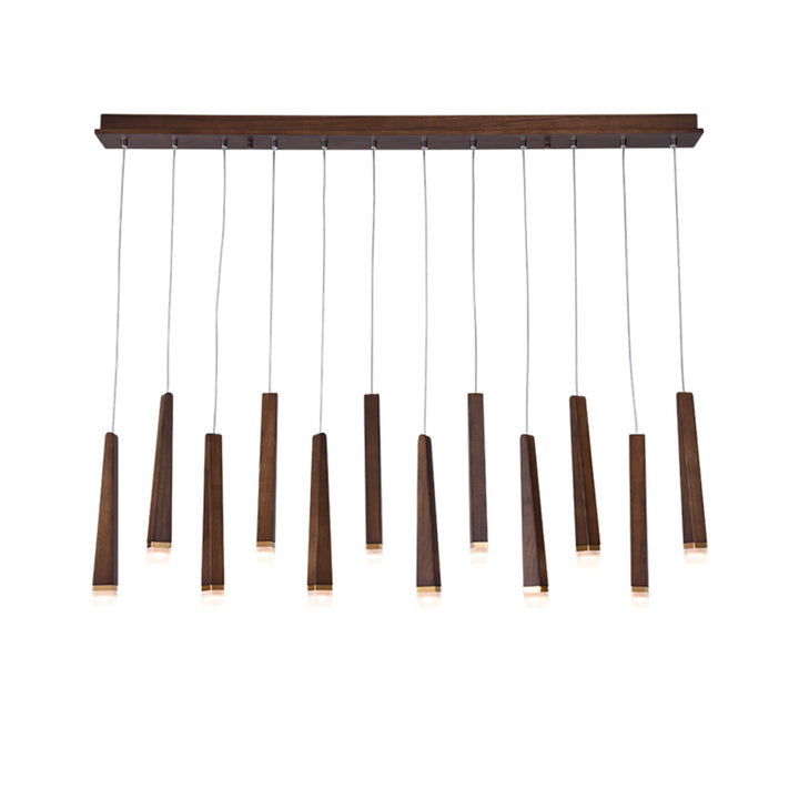 TimberGlow | Modern Elegant Wooden Dining Room Chandelier Light 33