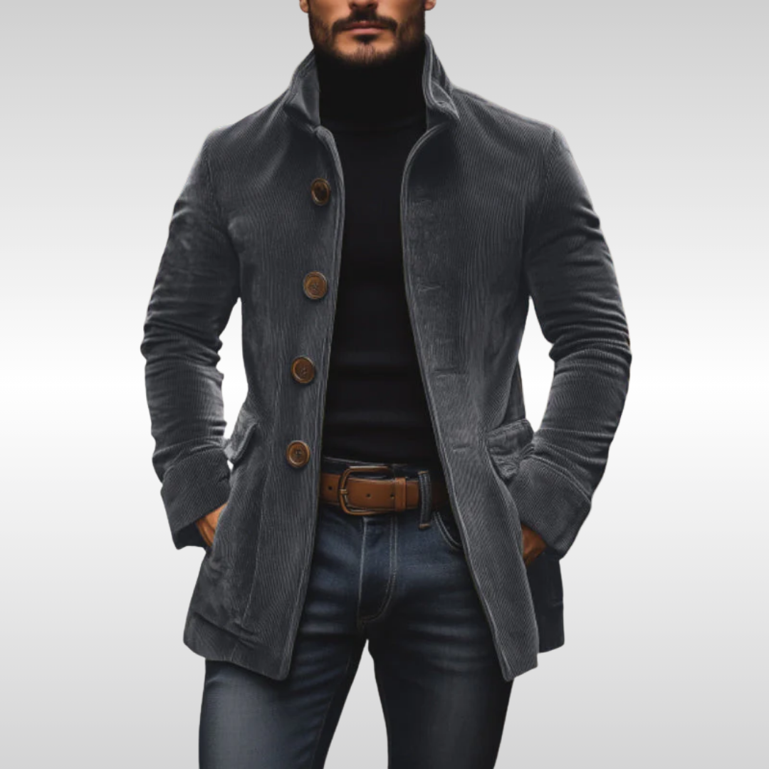 Timeless Corduroy Jacket with Soft Velvet Texture – Slim Fit Layering Piece for Year-Round Style 0