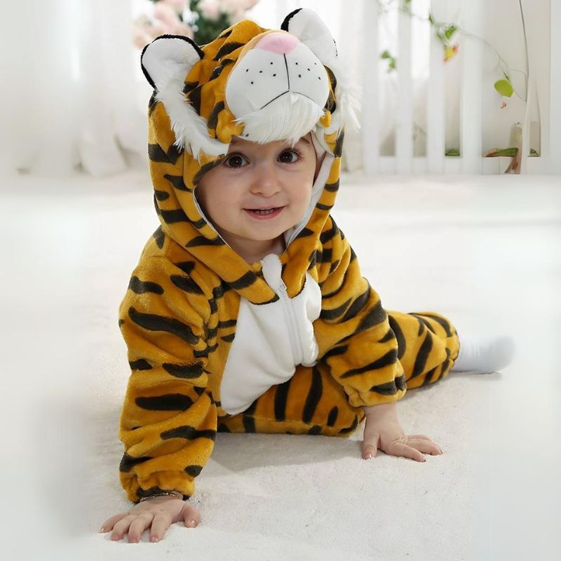 Toddler Jumpsuit Animal Theme Soft Cotton Hypoallergenic Fleece 6