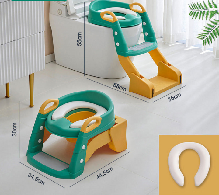 Toddler Potty Training Toilet Seat Adjustable Safe Plastic with Steps 11