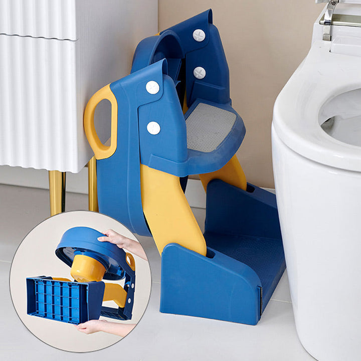 Toddler Potty Training Toilet Seat Adjustable Safe Plastic with Steps 6