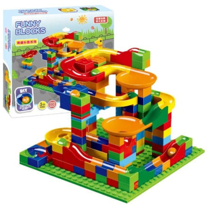 TrackCraft – Marble Track Construction Set with Slides Blocks and Funnels for Hands-On Play 1