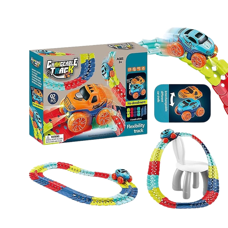 TrackWhiz – Flexible race track set with 360° car movement and custom layout options 1